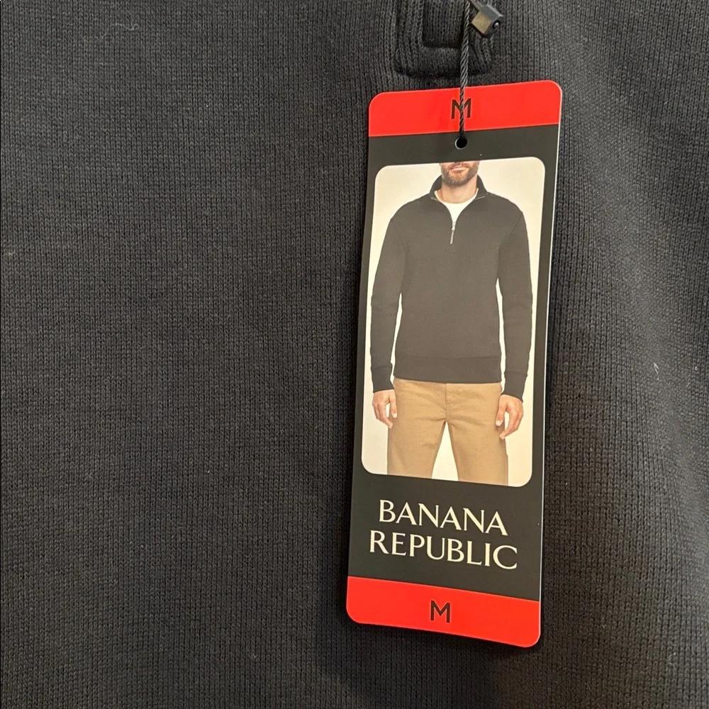 Banana Republic Men's Black Zip-Up Sweater